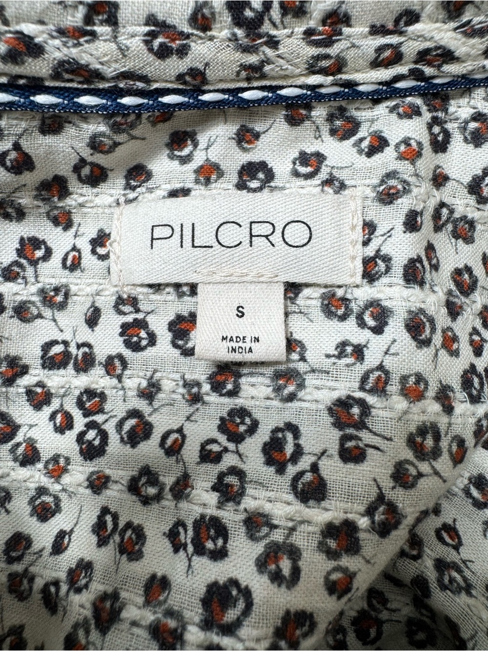 Pilcro Anthropologie Keira Collared Button Front Blouse Top Women Small Floral - Picture 10 of 13
